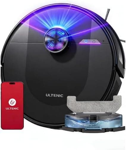 Ultenic T10 Pro robot vacuum cleaning under a sofa edge