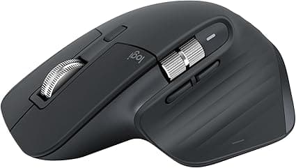 Logitech MX Master 3S wireless mouse in graphite on desk