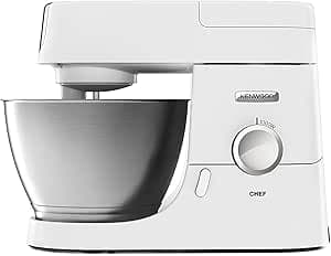 Kenwood Chef KVC3100 stand mixer in silver on kitchen worktop