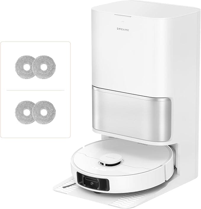 dreame L10s Ultra Gen 3 white robot vacuum with self-cleaning dock station