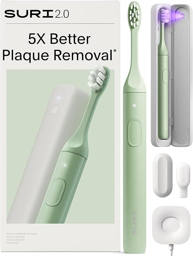 Suri 2 sonic electric toothbrush in aluminium with travel case