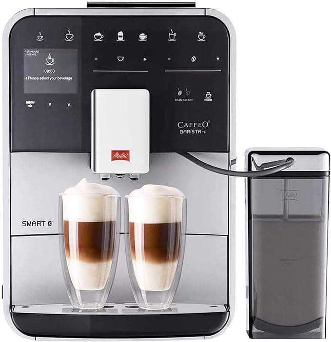 Melitta Barista TS Smart bean-to-cup coffee machine in silver