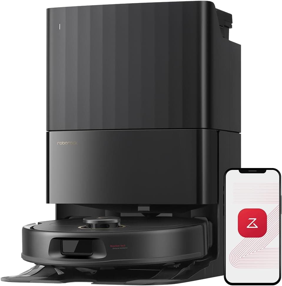 Roborock Qrevo S5V robot vacuum mopping a kitchen floor