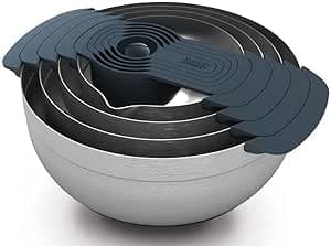 Joseph Joseph Nest 9 Plus stainless steel food preparation set nesting together