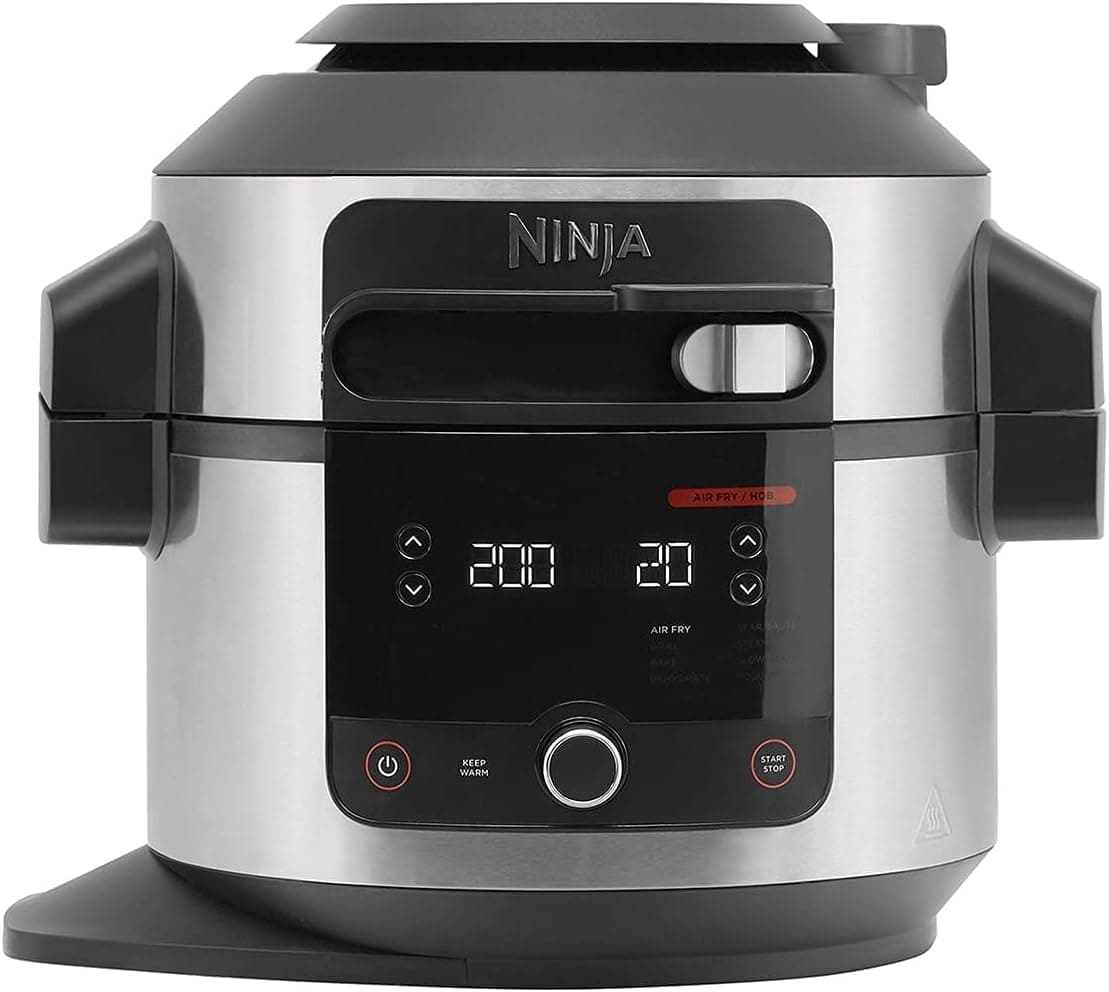 Ninja Foodi SmartLid multi-cooker cooking a roast chicken
