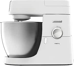 Kenwood Chef XL stand mixer in white with 6.7L bowl and attachments