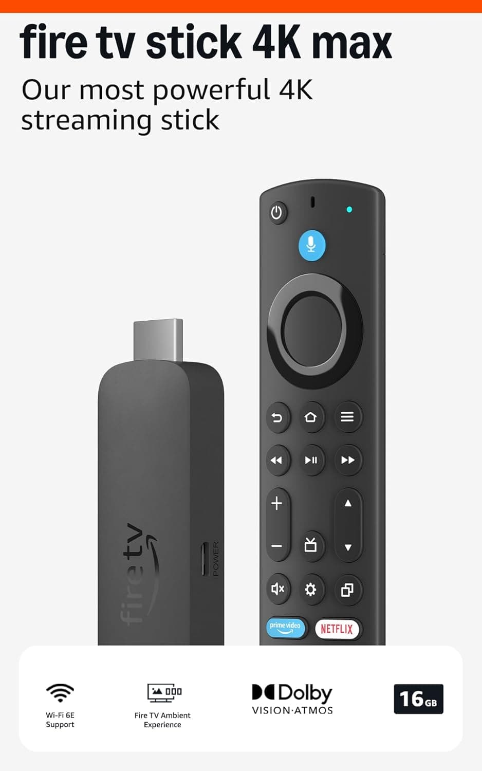 Amazon Fire TV Stick 4K Max with Alexa Voice Remote Plus
