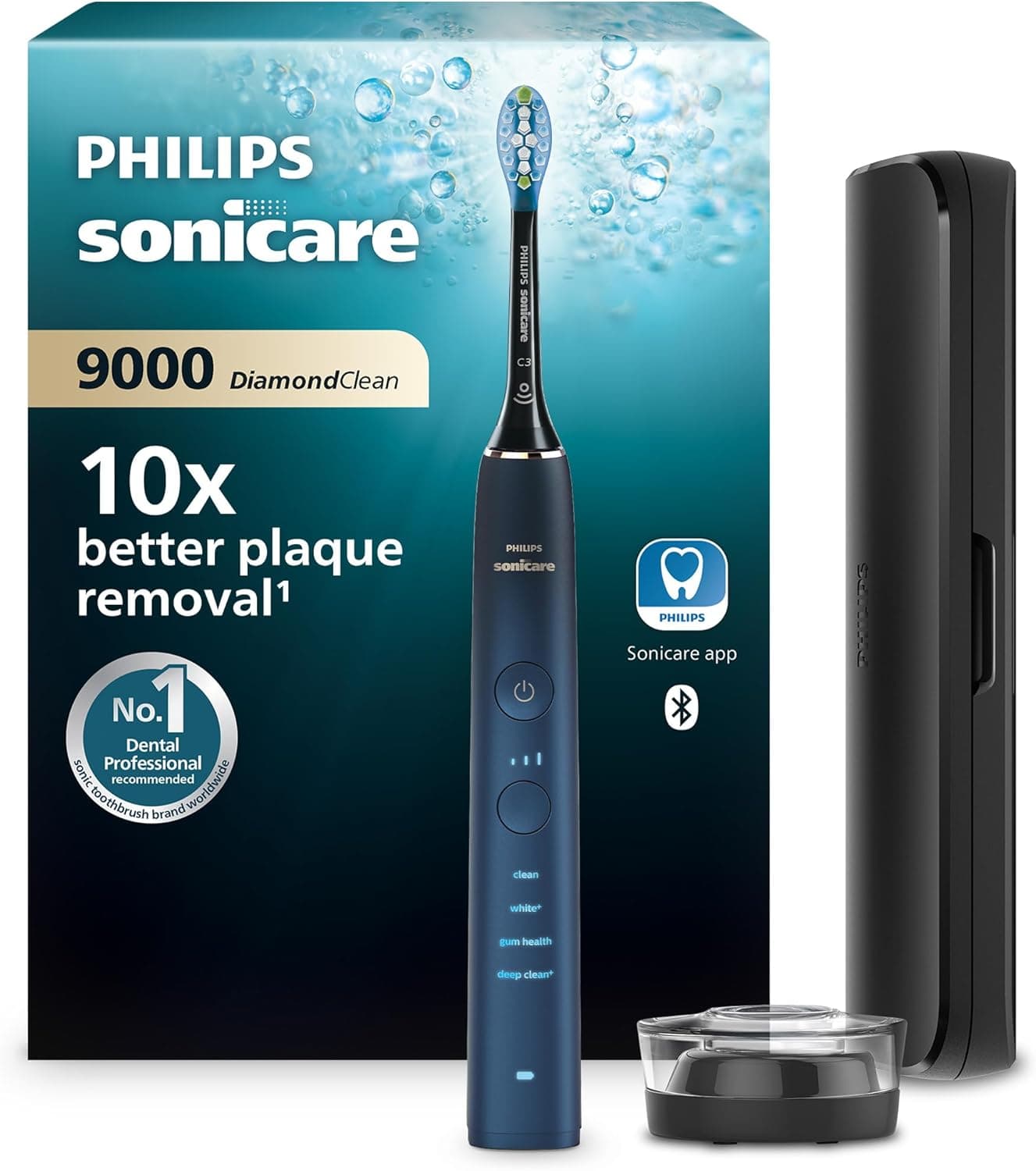 Philips Sonicare DiamondClean 9000 toothbrush and travel case