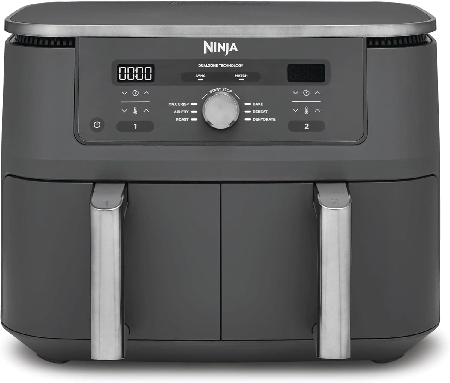 Ninja MAX Dual Zone Air Fryer DZ400UK with both 4.75L baskets open