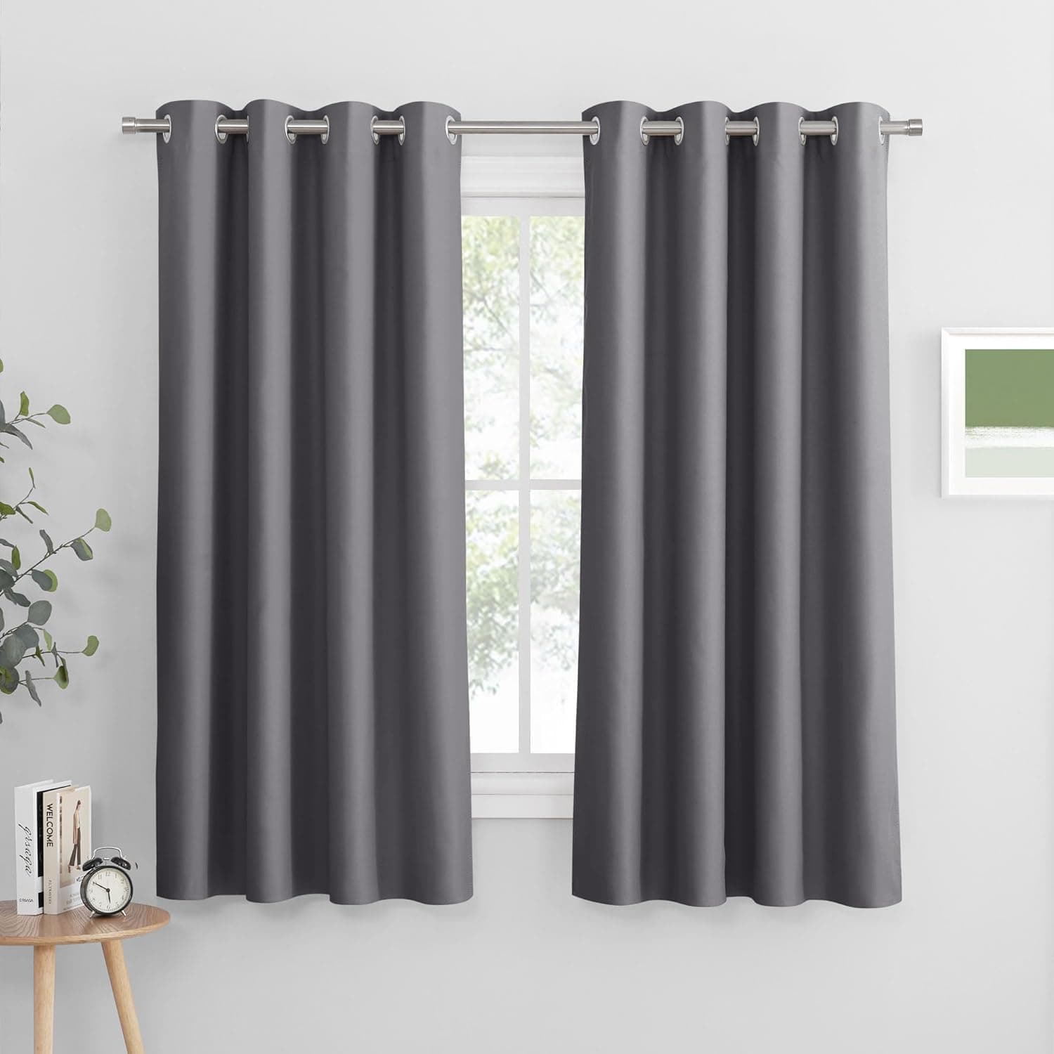 PONY DANCE blackout curtains darkening a bedroom window