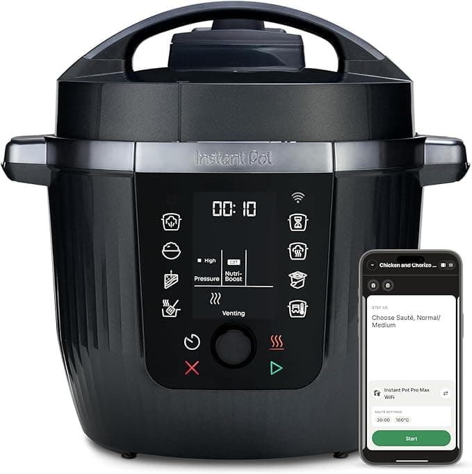 Instant Pot Pro 10-in-1 multi-cooker in black 5.7 litre